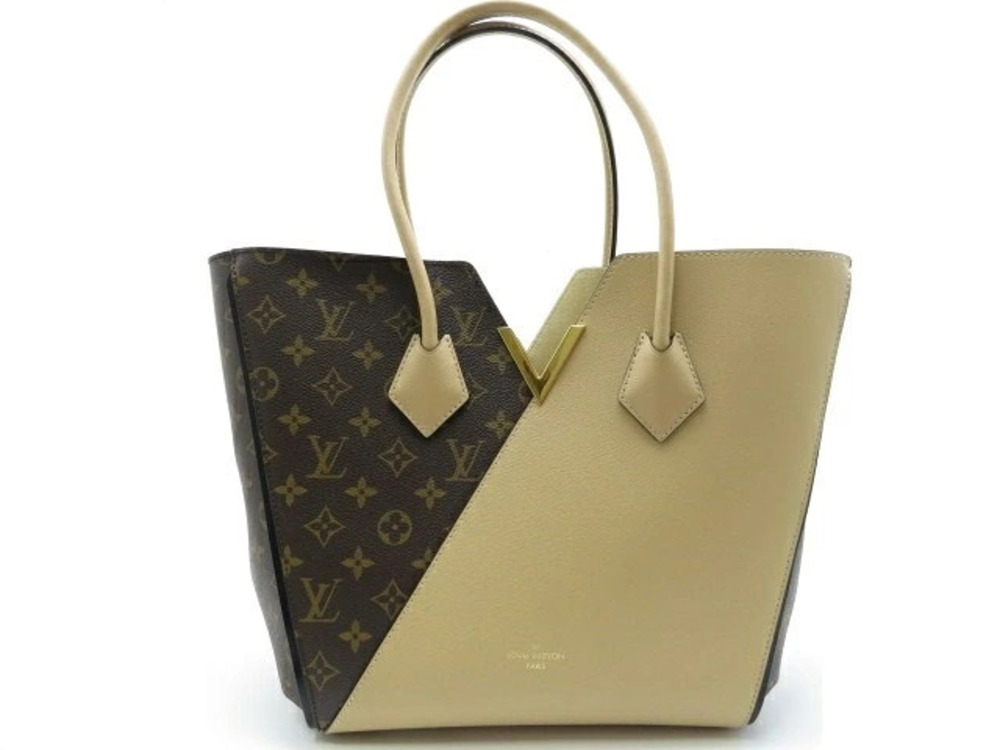 LOUIS VUITTON Kimono Tote Bag Monogram Calfskin Dune Brown